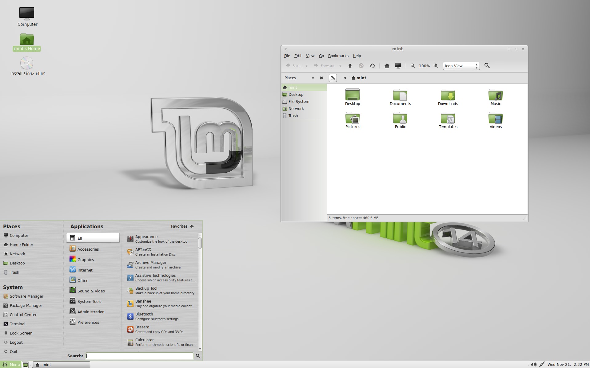 Menu Iniciar Linux Mint Mate