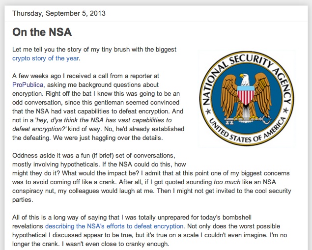 Ars Technica Story on the NSA