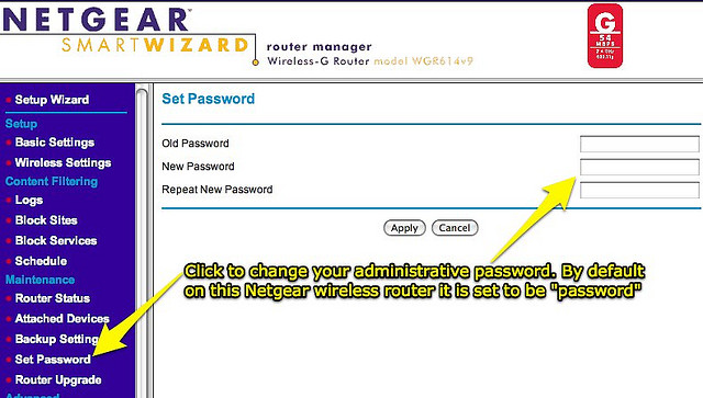 reset medialink router password