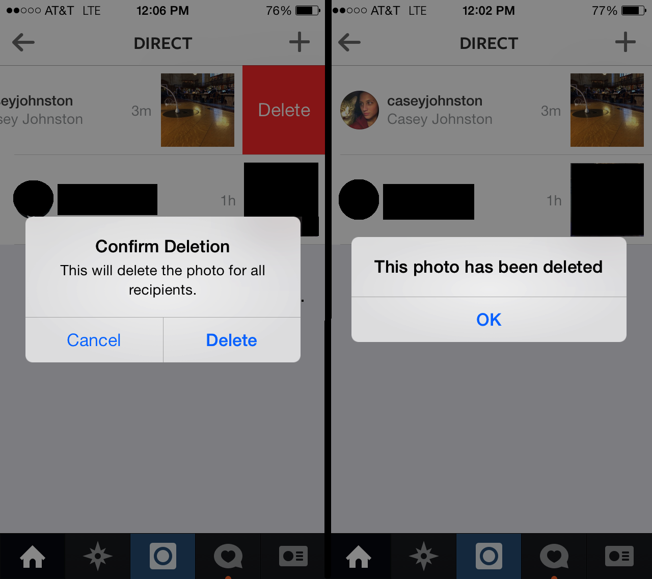 instagram delete account error