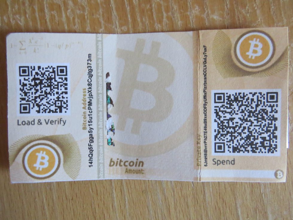 sending bitcoins from paper wallet