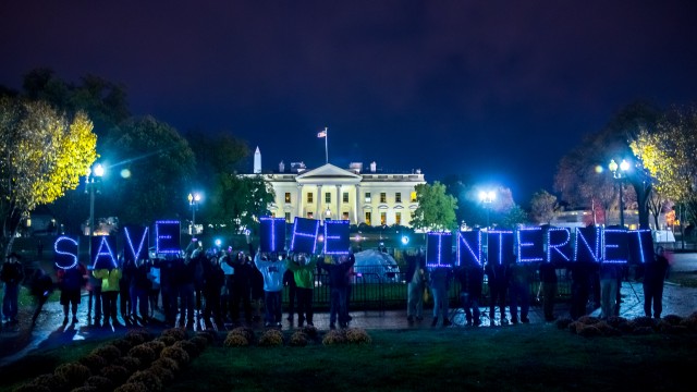 Pro-net neutrality rally at the White House.