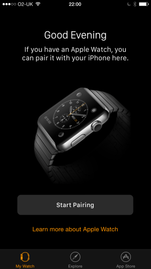 photo of iOS 8.2 uses your home screen as an Apple Watch advertisement image