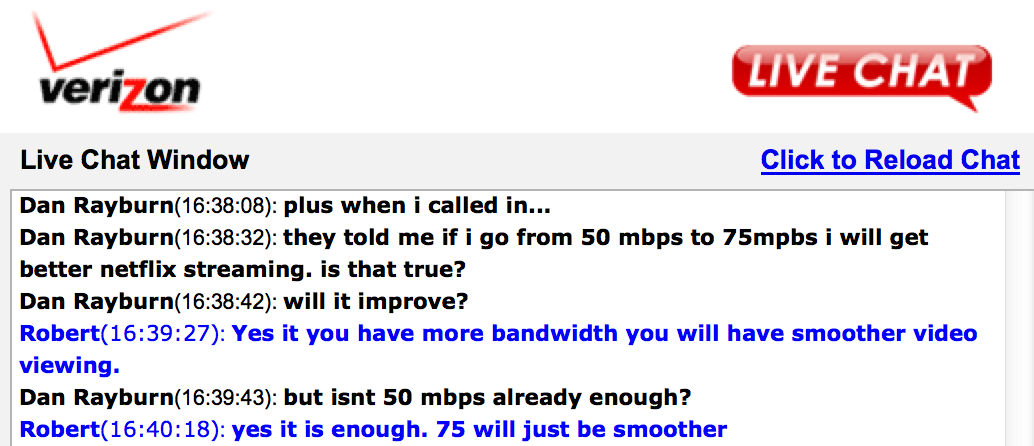 Verizon tells customer he needs 75Mbps for smoother Netflix video | Ars Technica
