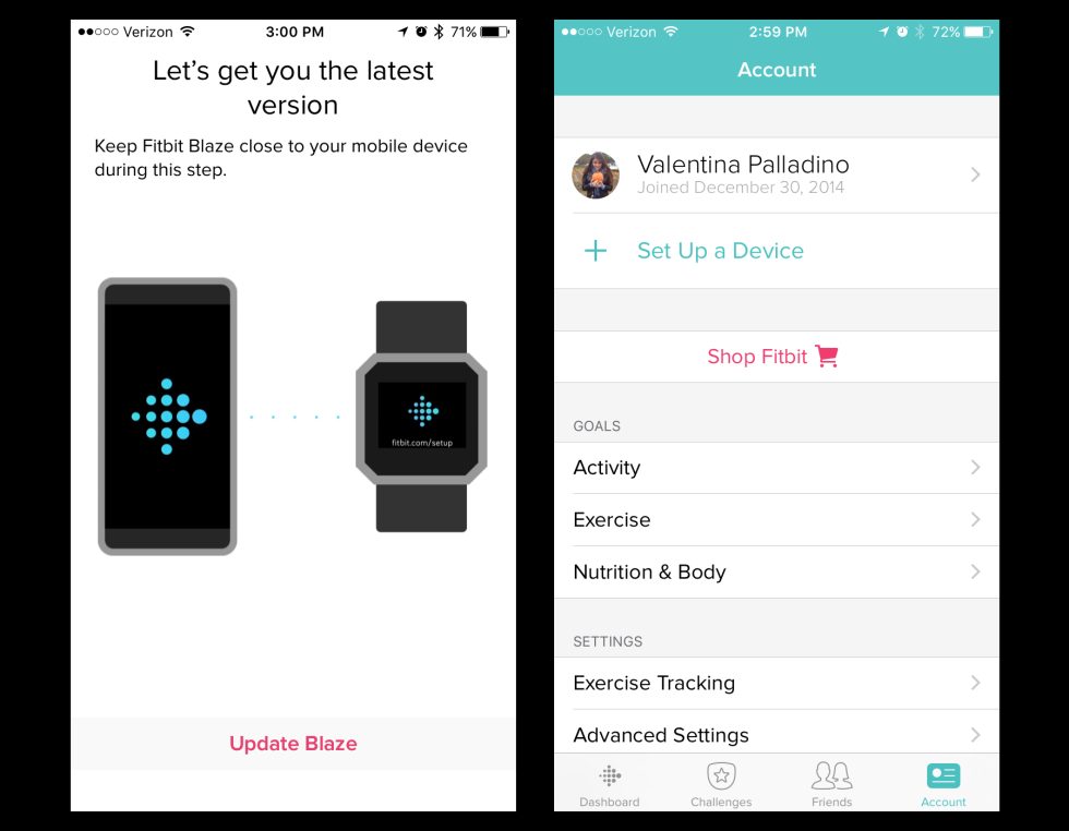 syncing fitbit blaze to new phone