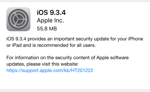photo of Apple thwarts jailbreakers with iOS 9.3.4 update image