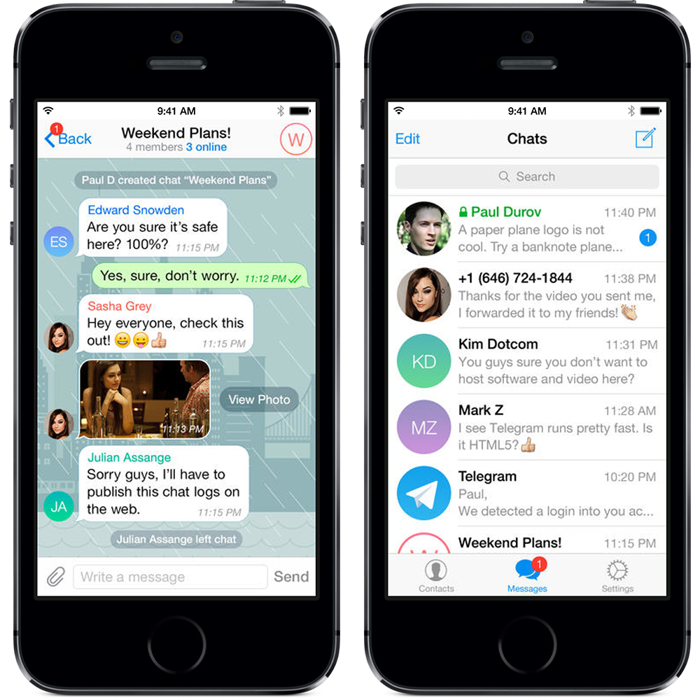 multi chat client including telegram for iphone