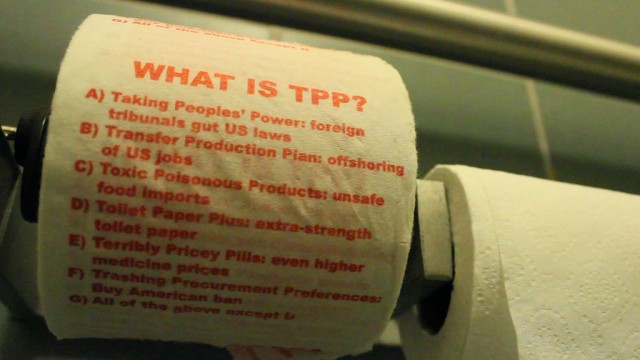 Delegates at the Dallas round received hundreds of rolls of this custom-designed toilet paper