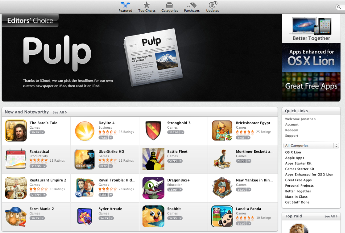 Mac App Store gives gamers plenty of options