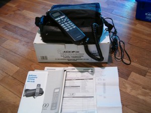 Here's a bag-phone that was sold in 1996, when the FCC last visited its recommendations for radio-wave absorption by the human body.