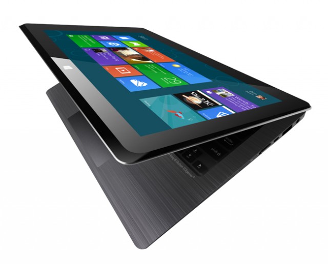 The Asus TAICHI Ultrabooks incorporate a touchscreen and webcam on the lid.