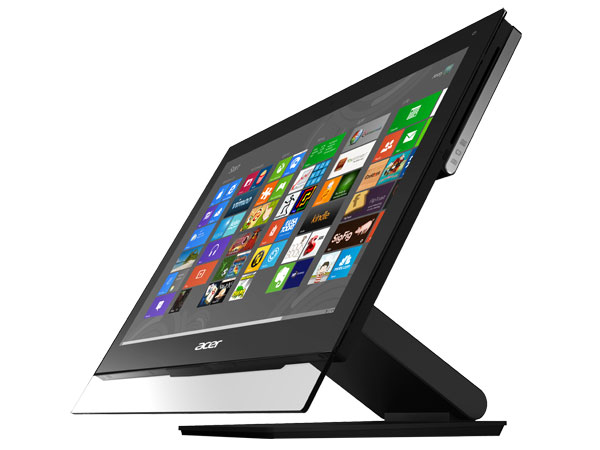 Acer's Aspire 7600U is a more conventional all-in-one, but its screen does swivel 90 degrees into portrait mode.