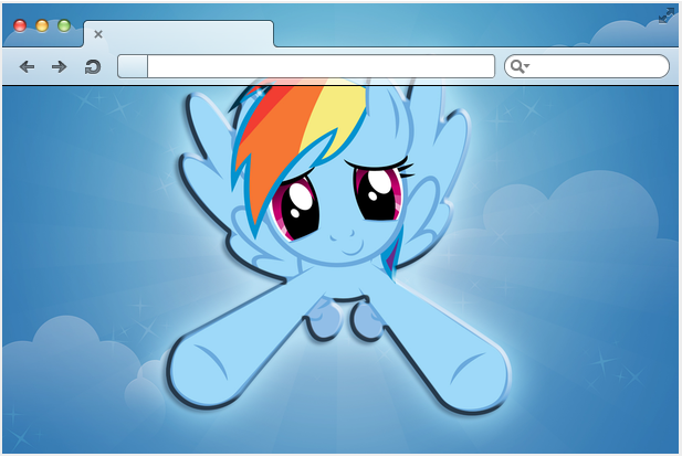 Opera 12's lightweight theming system lets users express their inner brony.