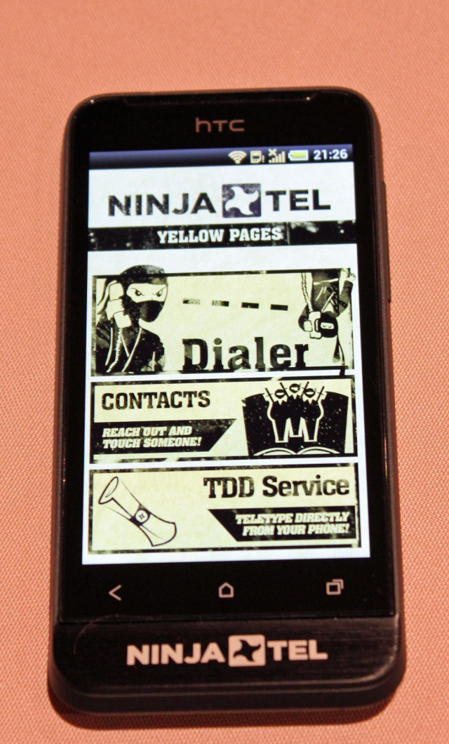 Some of the apps found on the Ninja Tel smartphone.