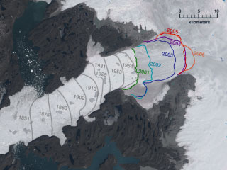 glacier glaciers greenland shrinking earthsky