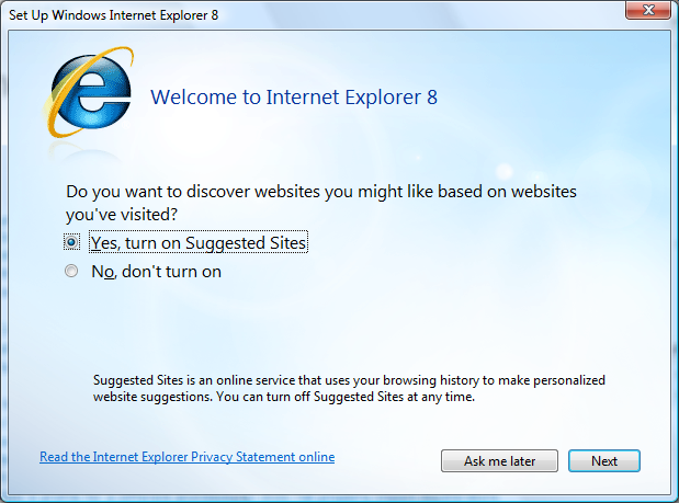IE8 RC1 released to the public