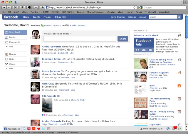 Hands on: Facebook’s new homepage adds, loses control | Ars Technica