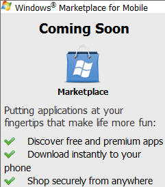 Windows Marketplace for Mobile page says 