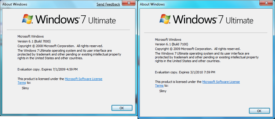 Side by side: UI changes from Windows 7 beta to Windows 7 RC