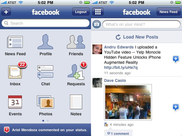 new facebook app