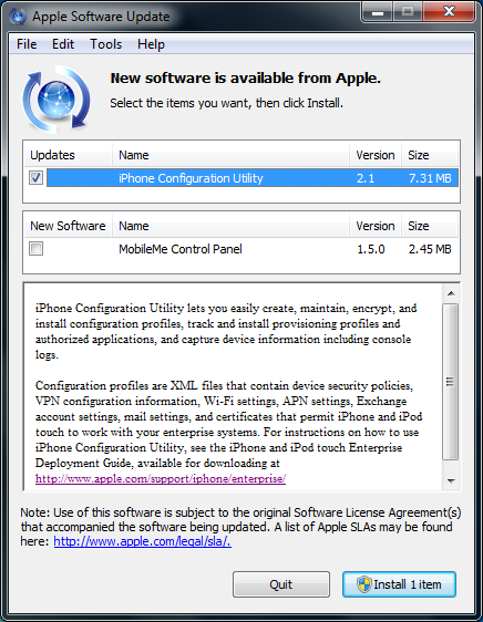 download iphone configuration utility for mac