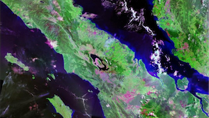 Landsat image of Lake Toba