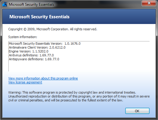 microsoft security essentials definitions update