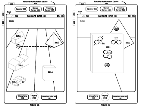 Apple flirts with a 3D interface for mobile devices