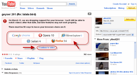 YouTube to kill IE6 support on March 13