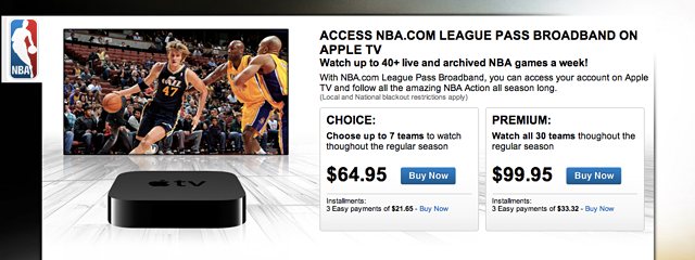 Live MLB and NBA games come to Apple TV via software update