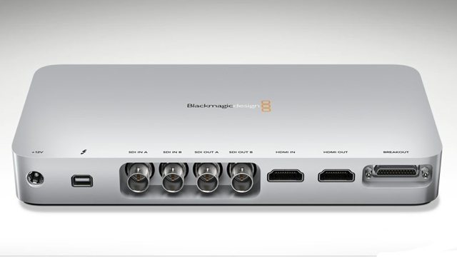 Blackmagic's UltraStudio 3D gives mobile video editors and producers plenty of I/O options using just one 10Gbps Thunderbolt port.