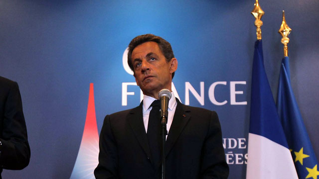 French Pres. Nicolas Sarkozy at the 2011 e-G8 meeting.