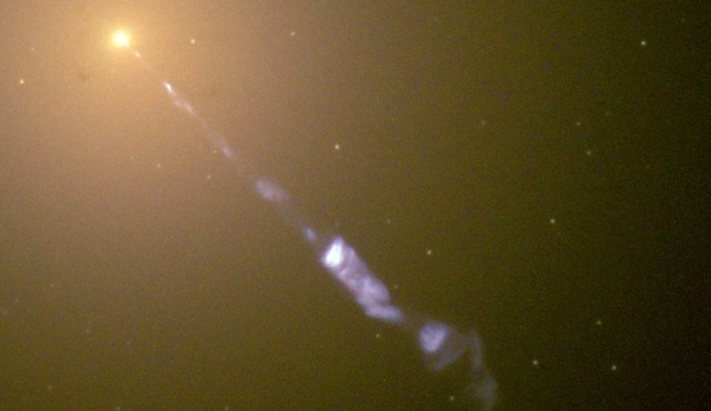 A relativistic jet from M87.
