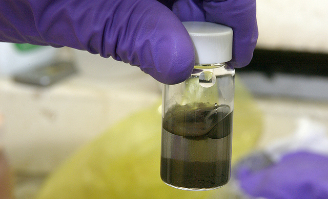 Uranium in a water solution at Pacific Northwest National Laboratory