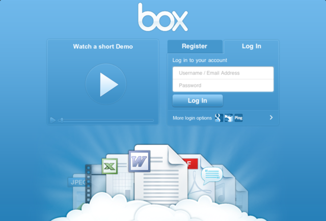Box.net on an iPad