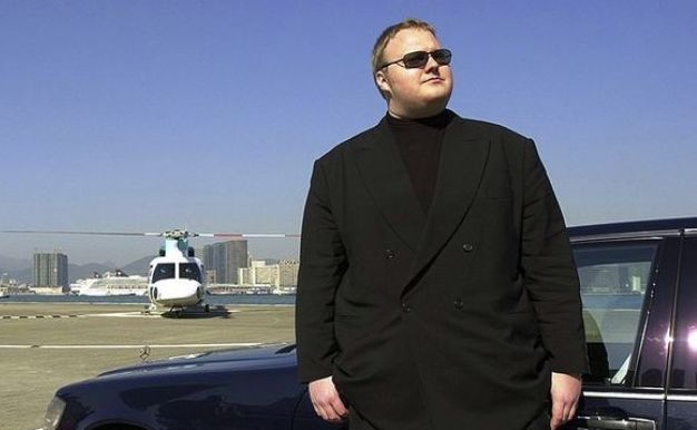 Kim Dotcom living large in happier times.