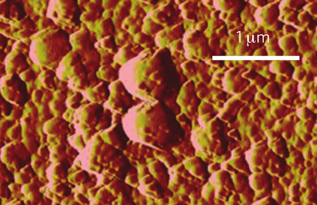 Atomic force micrograph image of MAPLE-deposited polymer glass. (Image courtesy of Rod Priestley, Princeton University.)