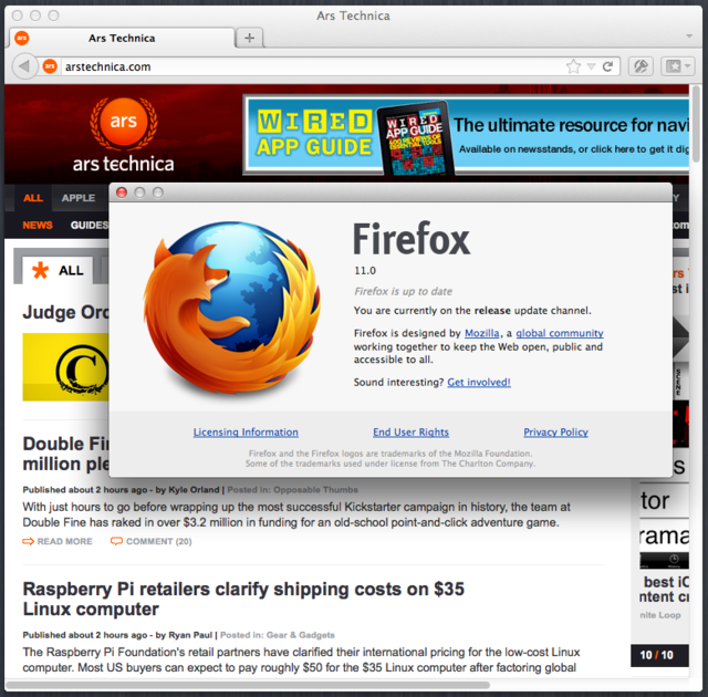 firefox for mac version