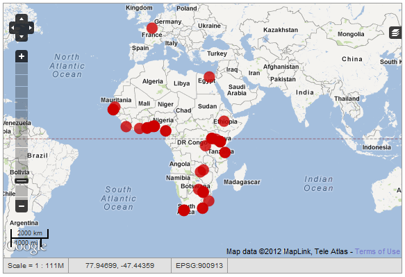The major startup hubs on the African continent.