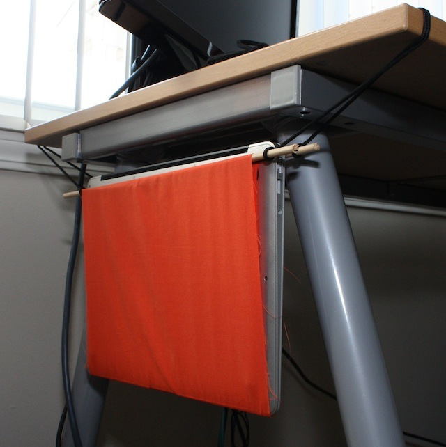 A laptop hammock, in our favorite colors.