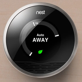 The Nest will automatically sense you're out of the house and turn down the temperature.