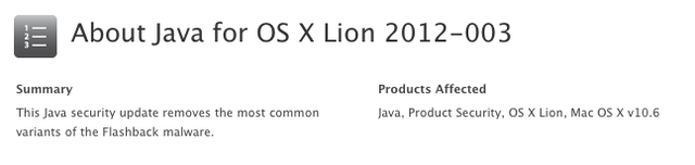 Apple updates Java for a third time, this time with Flashback malware removal
