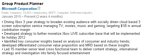 A screengrab from Microsoft Group Product Planner Praveen Rutnam's LinkedIn page shows plans for a new monetization strategy for Xbox Live coming this holiday season.