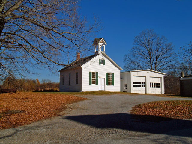 An old one-room schoolhouse in Sussex County, New Jersey