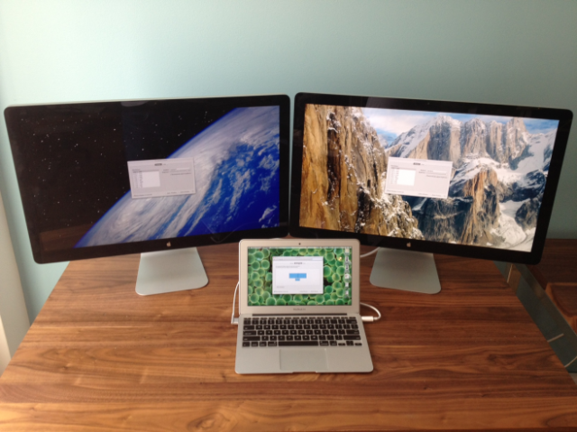 macbook air three monitors