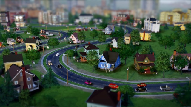 Each of those tiny houses and cars is its own little simulation.