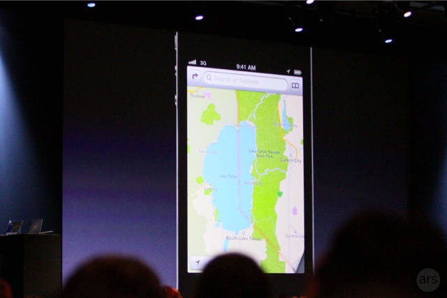 Apple's new, independently developed Maps application for iOS 6.