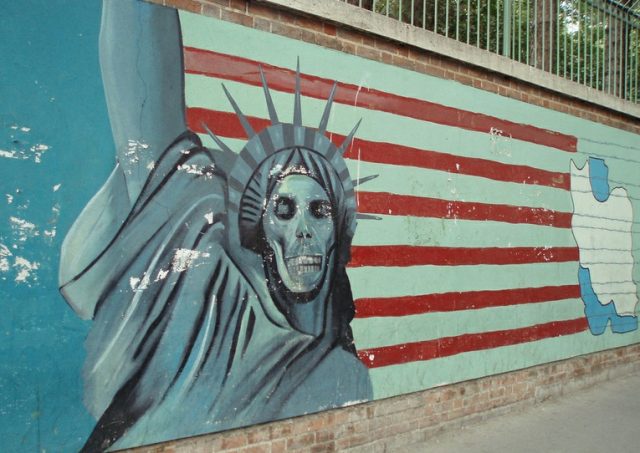 The new account is unlikely to alter Iran's view of the US, seen here in a mural on the old US embassy in Tehran