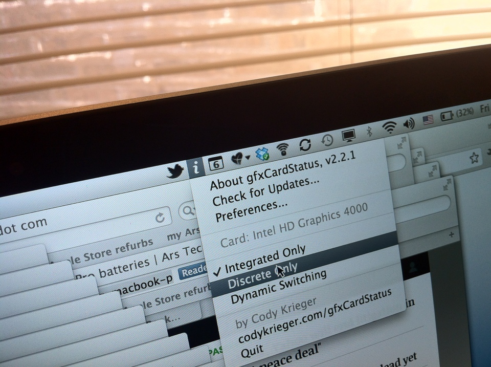 MacBook Pro: maximizing battery life with gfxCardStatus Ars Technica