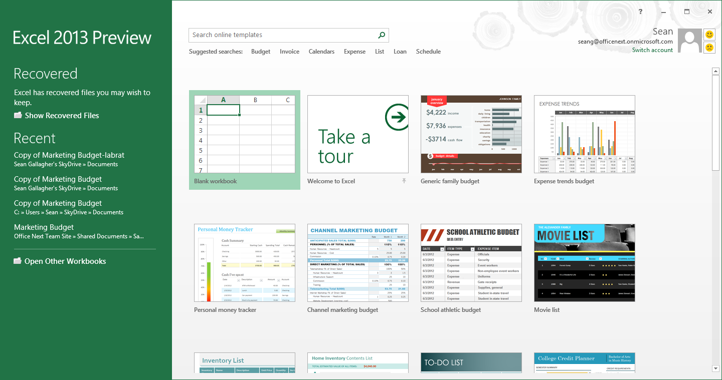 First Look Excel 2013 Ars Technica
